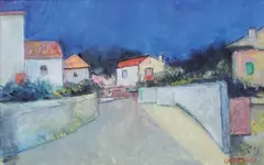 La rue by Wim Oepts, 1975, Gouache sur carton, sold Mar 2016