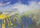 Composition. Diptyque by T'ang Haywen, Gouache sur deux feuilles raccordées, sold Mar 2016