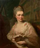 Portrait de dame lisant by François Bruno Deshays, Toile, sold Mar 2022