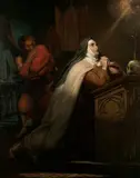 La Tentation de sainte Thérèse by Pierre Louis François Alexandre Denis, Toile, sold Mar 2022