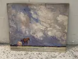 Chevaux" by Muriel Elise Crooke, vers 1930, Aquarelle, sold Nov 2023