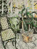 Jardin d'hiver by Marcel Mouloudji, Technique mixte, encre (plume), aquarelle et gouache, sold Nov 2023