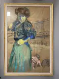 La Niçoise by Charles Chatellier, Pastel sur papier, sold Nov 2023