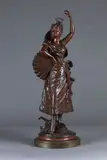 Carmen by Alphonse Colle, Epreuve en bronze à patine brune, sold Nov 2023