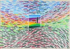 Lüftlmalerei - pastels et paysage by Gérard Fromanger, 1981, Pastel, sold Apr 2022