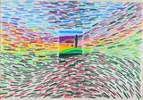 Lüftlmalerei - pastels et paysage by Gérard Fromanger, 1981, Pastel, sold Apr 2022