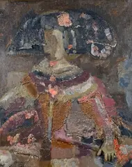 La reina Maria Ana by Alberto Gironella, 1960, Huile et collage sur toile, sold Apr 2022