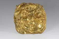Encrier « La vague by Théodore Rivière, Épreuve en bronze à patine dorée, fonte d'édition sans marque ni cachet de fondeur (manque, sold Apr 2022