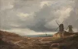 Paysage aux moulins à vent by Georges Michel, Toile, sold Mar 2022