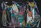 Sans titre fond noir by André Lanskoy, Gouache, sold Mar 2022