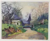 La Chapelle by Marcel Parturier, Gouache, sold Feb 2022