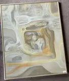 Composition by Bernard Saby, Pastel sur papier datée au dos, sold Feb 2022