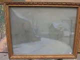 Paysage d'hiver by Pieter ten Cate, 1906, Pastel, sold Feb 2016