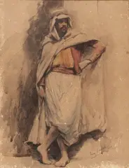L’oriental by Léon Comerre, Aquarelle, sold Jun 2022