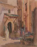 Ruelle de la casbah by Alphonse Birck, Aquarelle, sold Jun 2022
