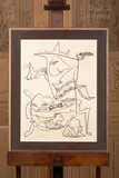 Personnages by Charles Lapicque, 1974, Crayon gras sur papier signé et daté, sold May 2022