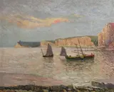 Calme au crépuscule, Yport by Maxime Maufra, 1900, Toile signée en bas à gauche et datée, sold Jun 2018