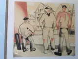 Trois marins sur le quai by Jean Emile Laboureur, Lithographie, sold Mar 2018