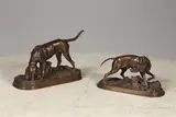 Chien de chasse Bloodhout ou Saint Hubert by Alfred Dubucand, Bronze à patine brune, sold Nov 2017