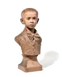 Buste d'enfant by Richard Aurili, 1877, Terre cuite, sold Dec 2024