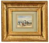 Cuirassiers et Cent Gardes. Époque Second empire by John Lewis Brown, Aquarelle signée au crayon BE, sold Dec 2024