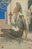 Don Quichotte by Paul Mak, 1955, Aquarelle sur papier, sold Dec 2024
