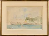 Le port de La Rochelle by Albert Lebourg, Aquarelle et graphite sur papier, sold Dec 2024