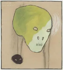 Wind by Max Neumann, 1993, Aquarelle et fusain sur papier, sold Dec 2019