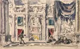 Diane de Poitiers by Alexandre Benois, 1933, Aquarelle sur papier, sold Jun 2024