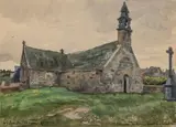 Chapelle de Bonne-Nouvelle de Trébeurden by Alexandre Benois, 1939, Aquarelle sur papier, sold Jun 2024
