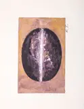 Abstraction violette by Key Sato, 1977, Collage sur papier pour carte de voeux, sold Jun 2024