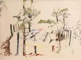 et B La Baule by Philippe Cara Costea, 1961, Pastel et rehauts de blanc sur papier, sold May 2024