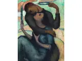 Liebe by Fritz Burmann, oil on panel, sold Dec 2025