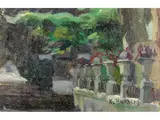 Kolonnade im Jardin du Luxembourg by Karpo Tchirakhoff, oil on canvas, offered Mar 2026