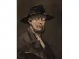 Selbstportrait mit hut by Isaac Israëls, oil on canvas, sold Dec 2018