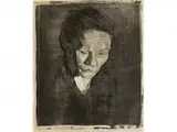 Gesenkter Frauenkopf by Käthe Kollwitz, drypoint, offered Jun 2016