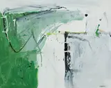 Sans titre by Charles Gagnon, 1962, casein on paper, sold Sep 2021