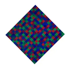 Continuum bleu, rouge, vert et mauve by Guido Molinari, acrylic on canvas, sold Sep 2021