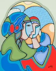 Dream Catcher by Daphne Odjig, oil on canvas, sold Sep 2021