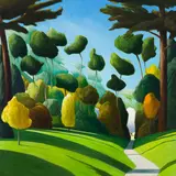 Floating Forest by Ross Penhall, 2003, oil on canvas, sold Sep 2021