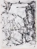 Superbagnères by Jean Paul Riopelle, 1964, mixed media on paper, sold Sep 2021