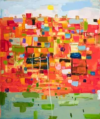Three Under the Sun by Michael Adamson, oil on canvas, sold Sep 2021