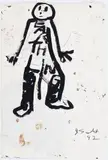 Earthling by John Scott, 1992, mixed media on paper, sold Sep 2021