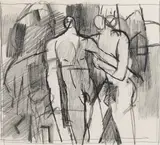 Nude: Study for a Sculpture by Keith Vaughan, pencil drawing, sold Sep 2021