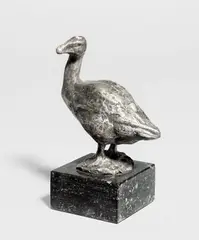 Gans by August Gaul, 1915, Silber, auf Marmorsockel montiert, sold Dec 2023