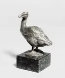 Gans by August Gaul, 1915, Silber, auf Marmorsockel montiert, sold Dec 2023