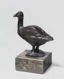 Gans by August Gaul, 1915, Bronze mit schwarzbrauner Patina, auf Marmorsockel montiert, sold Dec 2023