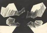 Ohne Titel by Hans Uhlmann, 1964, Kreide auf Papier, sold Mar 2024