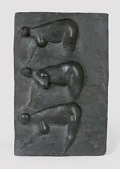 Ernte by Gustav Seitz, 1963, Bronzerelief mit schwarzbrauner Patina, sold Jun 2009