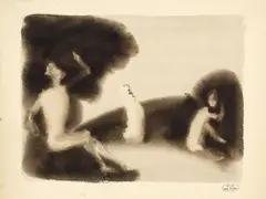 Drei Badende by André Derain, Tuschpinsel auf Bütten, sold Jun 2015